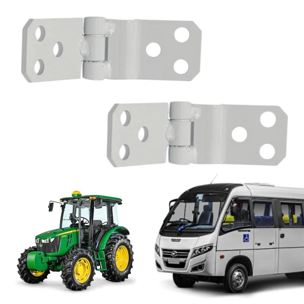 Par 2 Dobradiças P/ Porta Ferro Agrícola ônibus E Uso Geral - UN / 2 [F103]