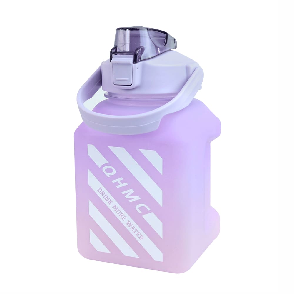 Garrafa Plástico Quadrada Com Canudo E Alça Tie Dye 1,5 L