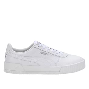Tênis Puma Carina Branco Prata-Feminino