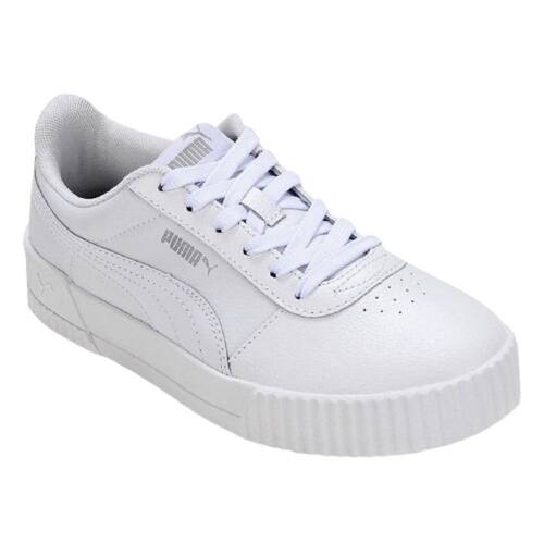 Tênis Puma Carina Branco Prata-Feminino Ponto