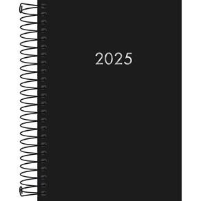 Agenda Executiva Espiral Diária 12,9 X 18,7 Cm Napoli Preta 2025