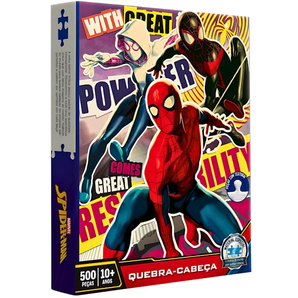 Quebra Cabeça Homem Aranha Spider Man 500 Peças Toyster