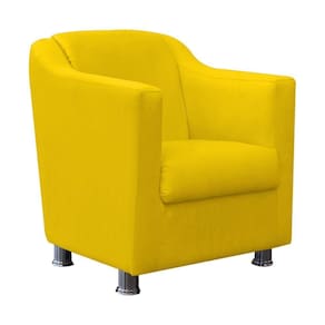 Mini Sofá Poltrona Infantil Tilinha Suede Amarelo - Majú Interiores