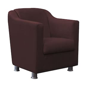 Mini Sofá Poltrona Infantil Tilinha Suede Marrom - Majú Interiores