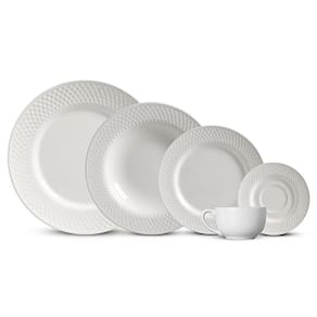 Aparelho de Jantar com 20 Peças de Cerâmica Satin White - Alleanza