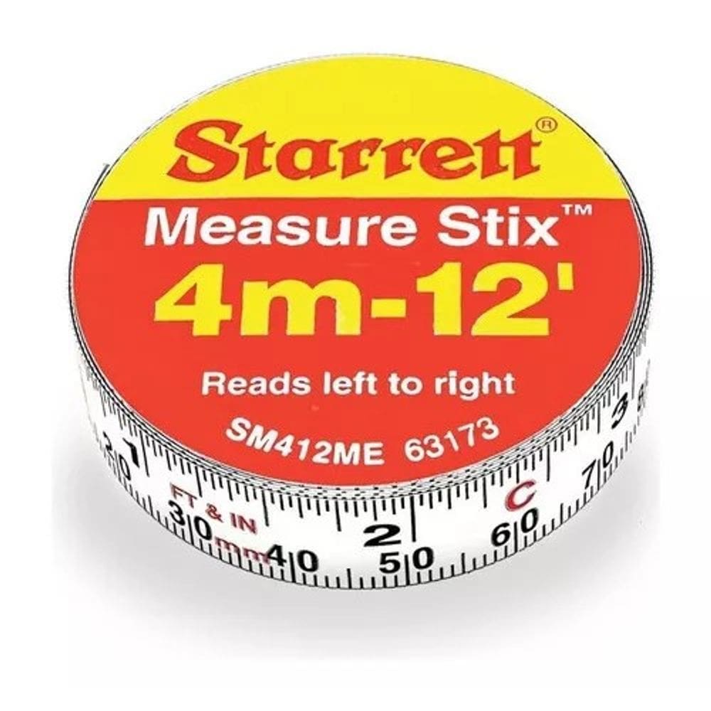 Fita De Aco Graduada Stix 13Mm X 3,60M - 12` - S12 - Sm412me