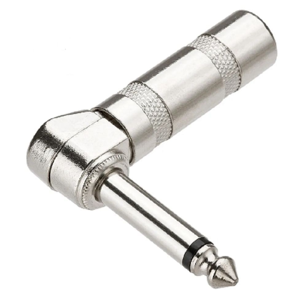 Plug P10 Mono Metal 90° Niquel - Emb 04 Pçs