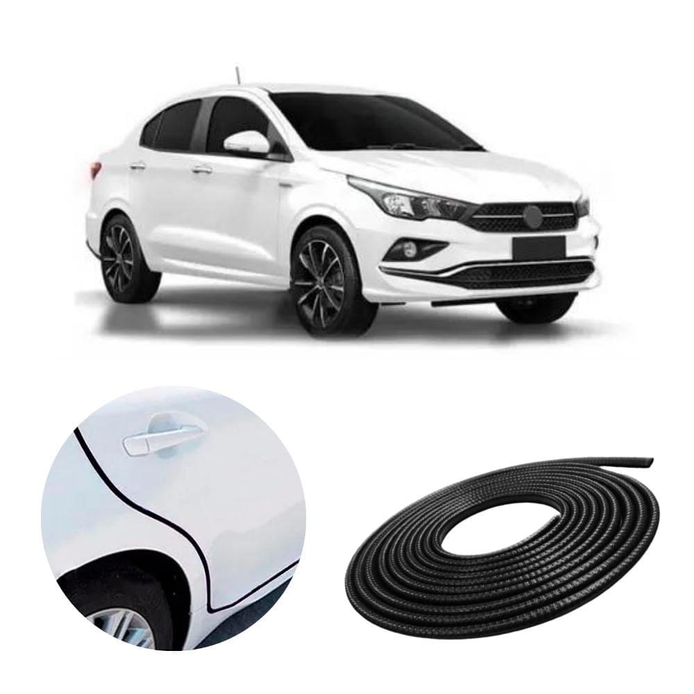 Borracha Protetora Borda Porta Carro Cronos 7x14 10 Metros [F103]