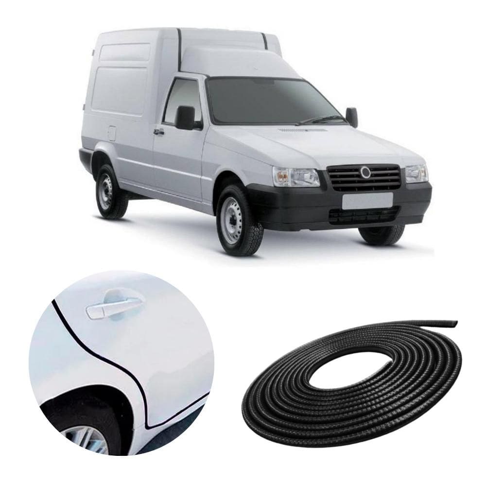 Borracha Protetora Borda Porta Veículo Fiorino 7x14 10 Mts [F103]