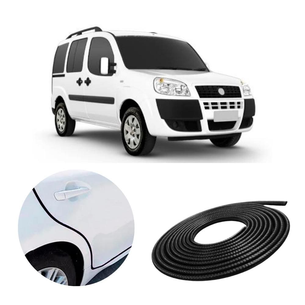 Borracha Protetora Borda Porta Veículo Doblo 7x14 10 Metros [F103]