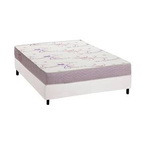 Conjunto Box Viúva: Colchão Espuma Ortobom D20 Physical Resistente Bordado + Base CRC Courano White(128x188)
