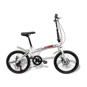 Bicicleta Gtr-x Pliage Dobrável Aro 20 Freios A Disco 7v Branca