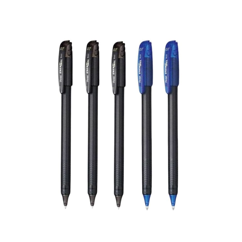 Kit 05 Caneta Gel PENTEL Energel Makkuro 0.7mm 5 Cores