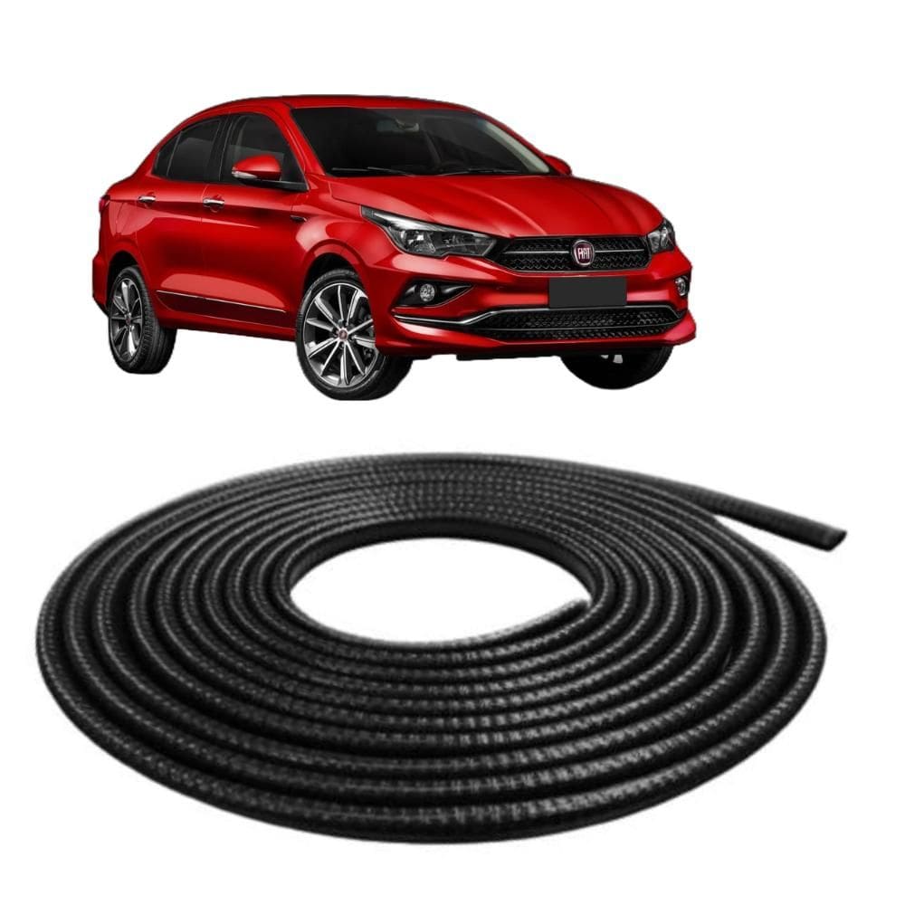 Protetor Borracha De Portas Automotivo Universal 10 M Preta [F103]