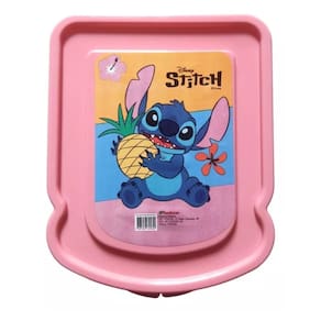 Porta Lanche Sanduicheira Stitch Disney Infantil Rosa ou Azul Porta Frios Porta Frutas Pão Merenda- Plasduran
