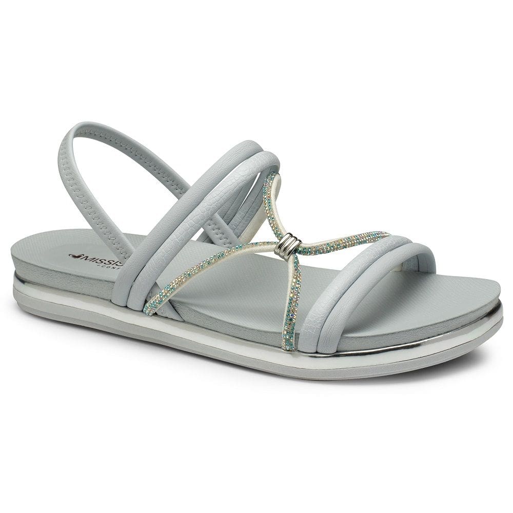 Sandália Flatform Mississipi MB762 Feminina - Azul Claro