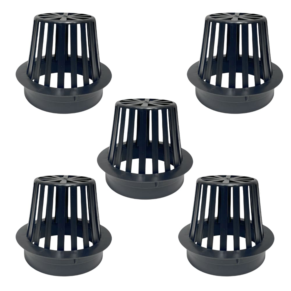 Kit 5 Abacaxi Ralo Anti Entupimento 100mm Plástico para Calhas
