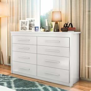 Cômoda Grande 8 Gavetas Branco Elegance 2085 Batrol Branco