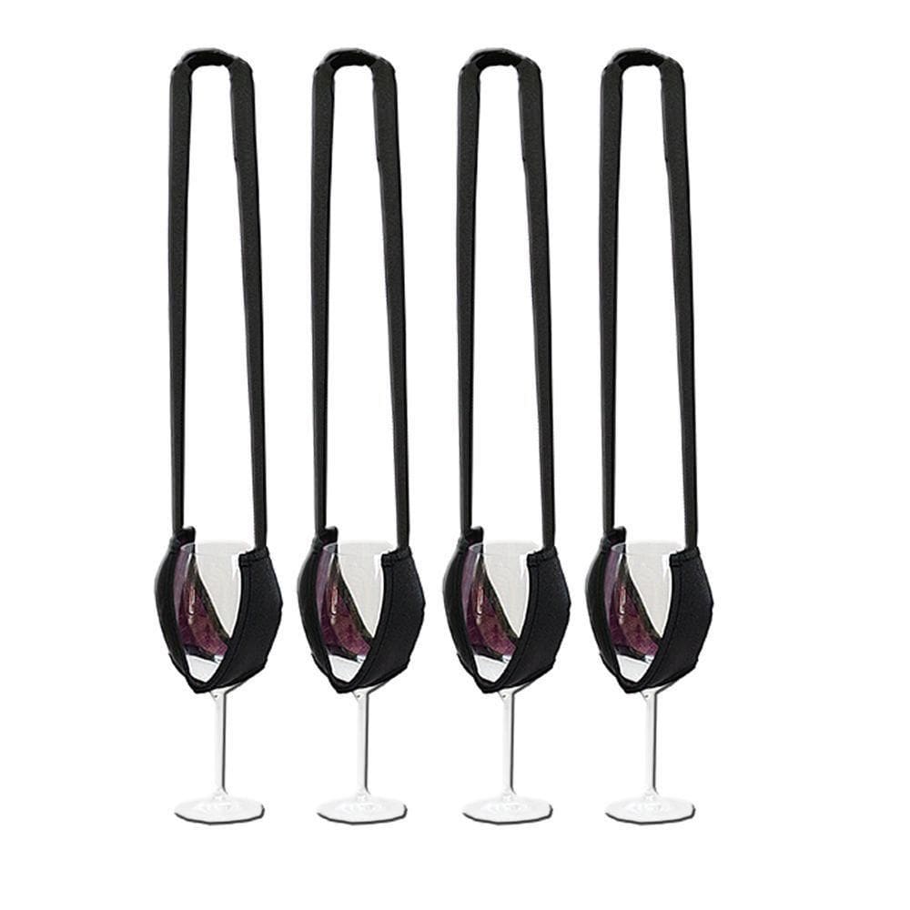 Kit 4 Porta Taça Para Pescoço C/ Alça Portátil Festas Evento