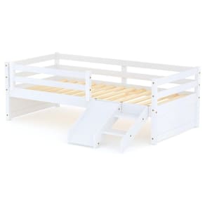 Cama Solteiro Infantil Dreams E Mini Escada/escorregador Branco Megamobilia