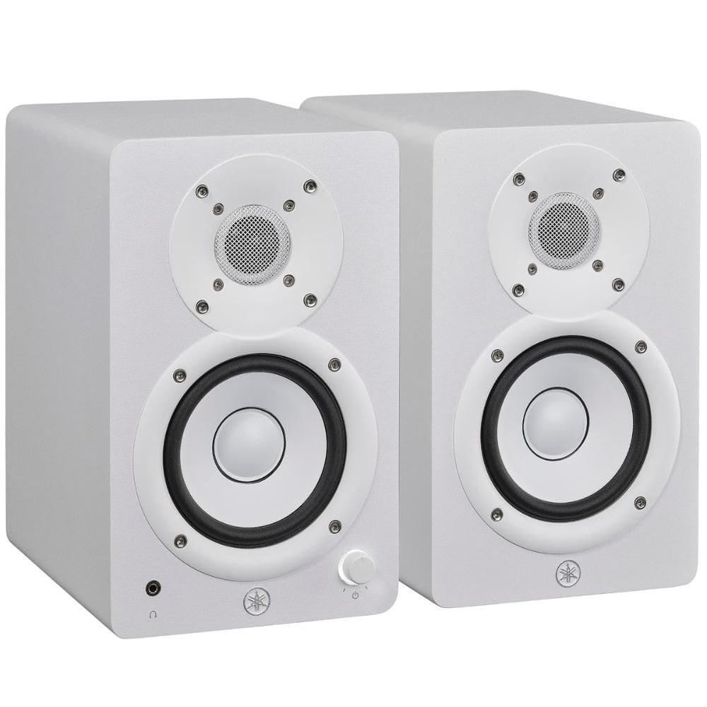 Par de Monitores de Estúdio Near Field Yamaha HS4 Bass-Reflex de 2 Vias Amplificador Classe D 110v Branco