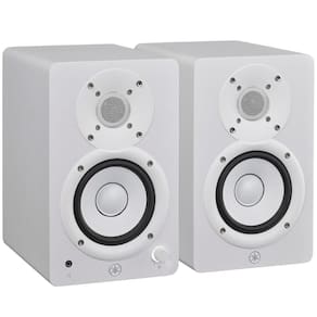 Par de Monitores de Estúdio Near Field Yamaha HS4 Bass-Reflex de 2 Vias Amplificador Classe D 110v Branco