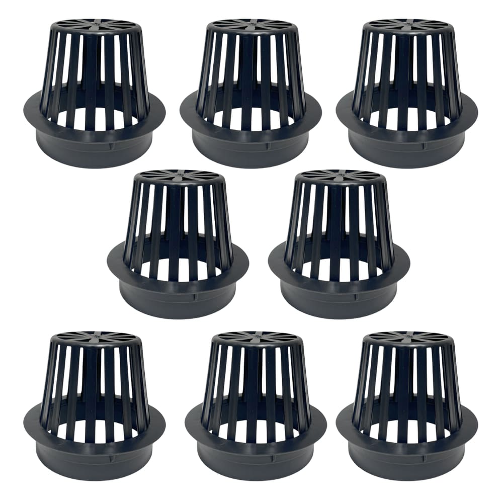 Kit 8 Abacaxi Ralo Anti Entupimento 100mm Plástico para Calhas
