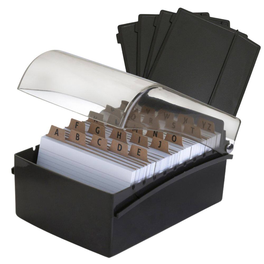 Fichário de Mesa 4x6 com Tampa Mais Kit de Divisórias