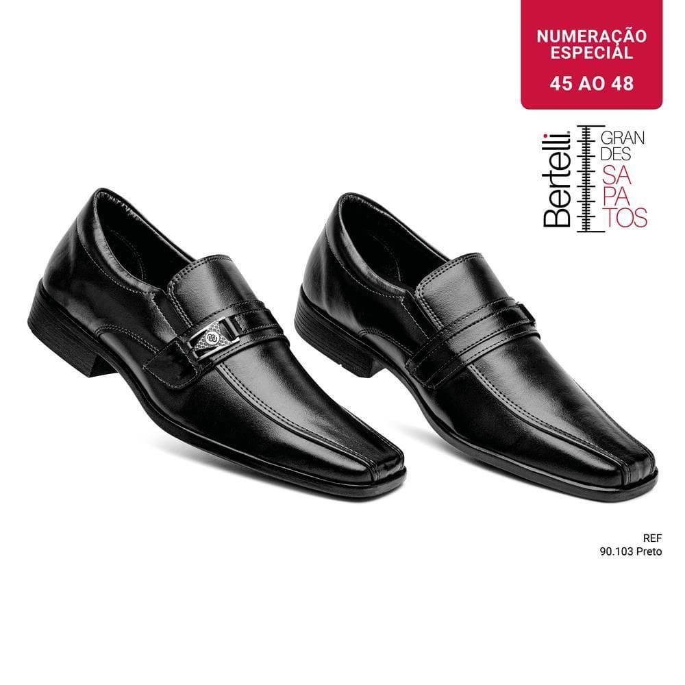 Sapato Social Masculino Metal Elástico Tamanho Especial