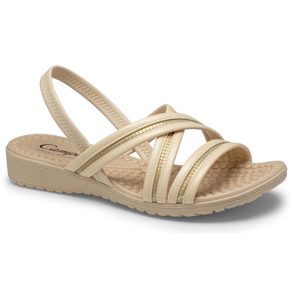 Sandália Rasteira Campesi CP502 Feminina - Baunilha