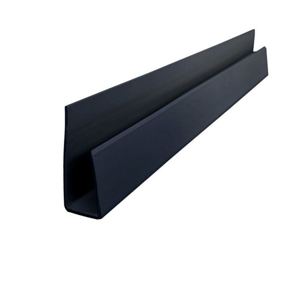 Kit 5 Caixas com 75 M Acabamento Perfil para Forro Pvc Preto 300cm Bariri Preto