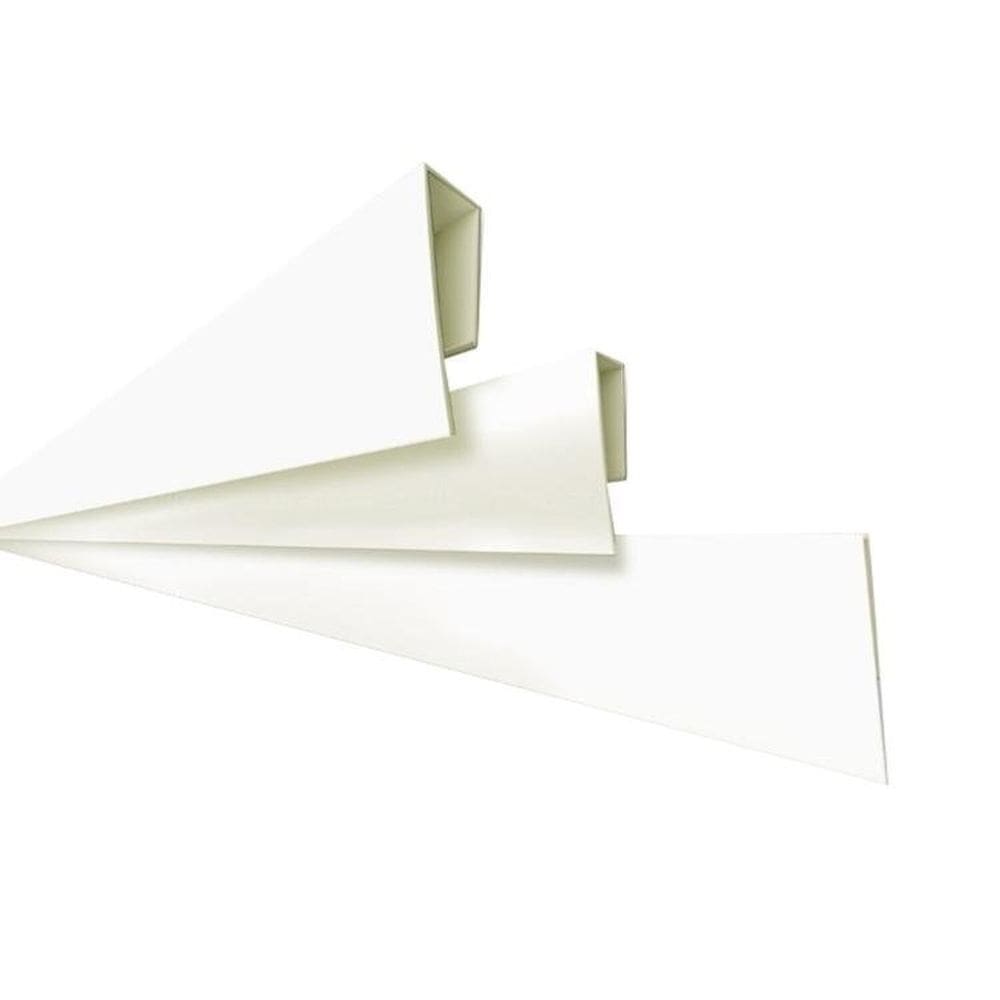 Kit 5 Caixas com 45 M Rodaforro Perfil U Polifort para Acabamento Lateral 8mm X 3cm X 3,00m barra Branco