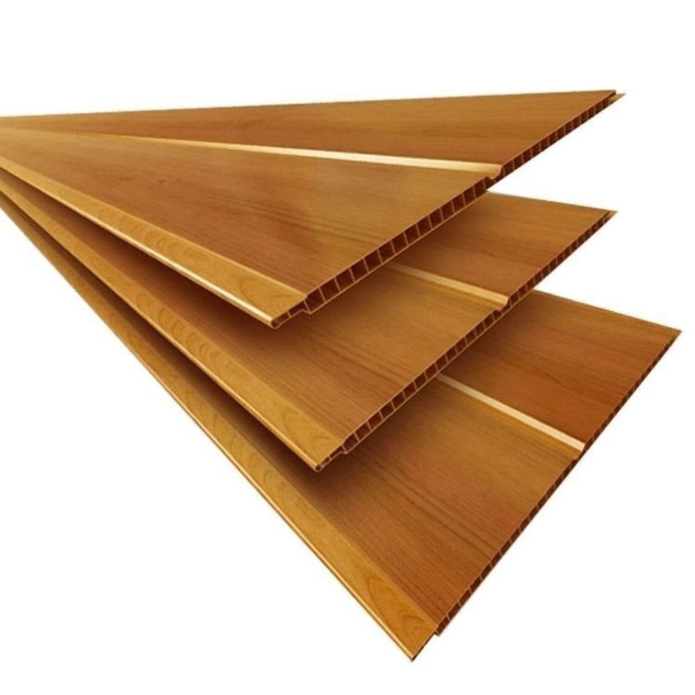 Kit 5 Caixas com 30 M² Forro de Pvc Polifort 8mm X 20cm X 3m m² Mogno