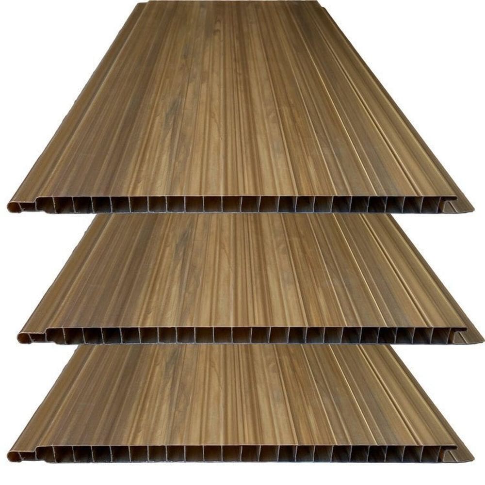 Kit 40 Caixas com 240 M² Forro de Pvc 10mm X 20cm X 3,00m Bariri Imbuia