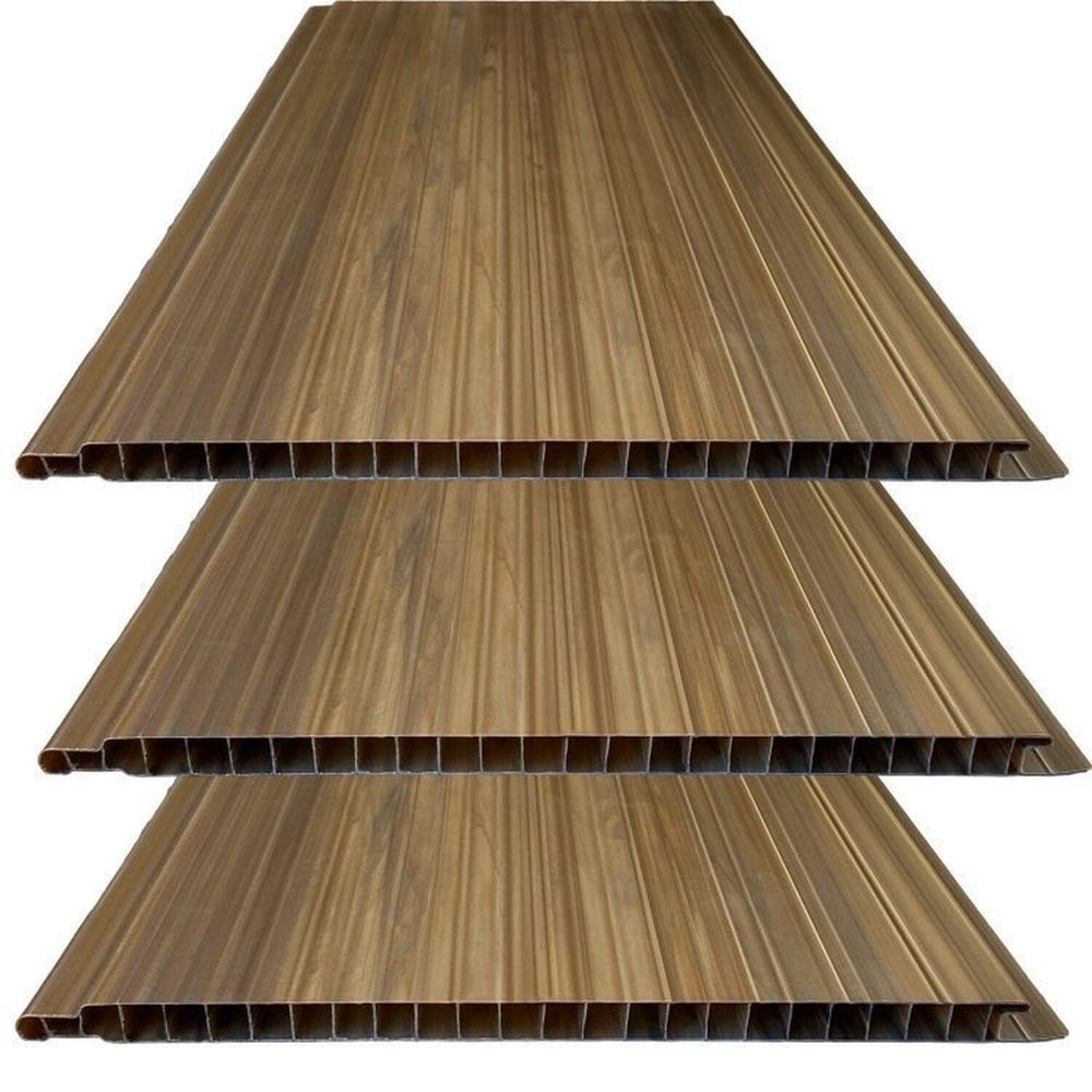 Kit 20 Caixas com 120 M² Forro de Pvc Plus 8mm X 20cm X 3,00m Bariri Imbuia
