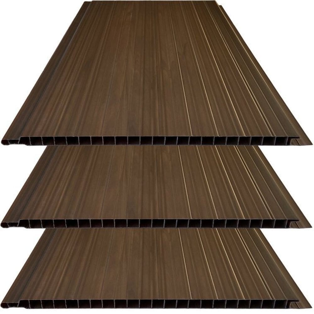 Kit 40 Caixas com 240 M² Forro de Pvc 10mm X 20cm X 3,00m Bariri Mogno