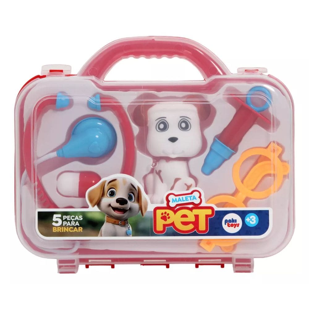 Brinquedo Maleta de Veterinário Meu Pet Paki Toys