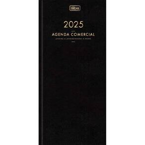 Agenda Executiva Costurada Diária 12,3 x 27,5 cm Comercial 2025