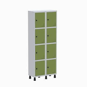 Roupeiro Aço Light 2v 08 Portas Gr302/8 Cinza/Verde