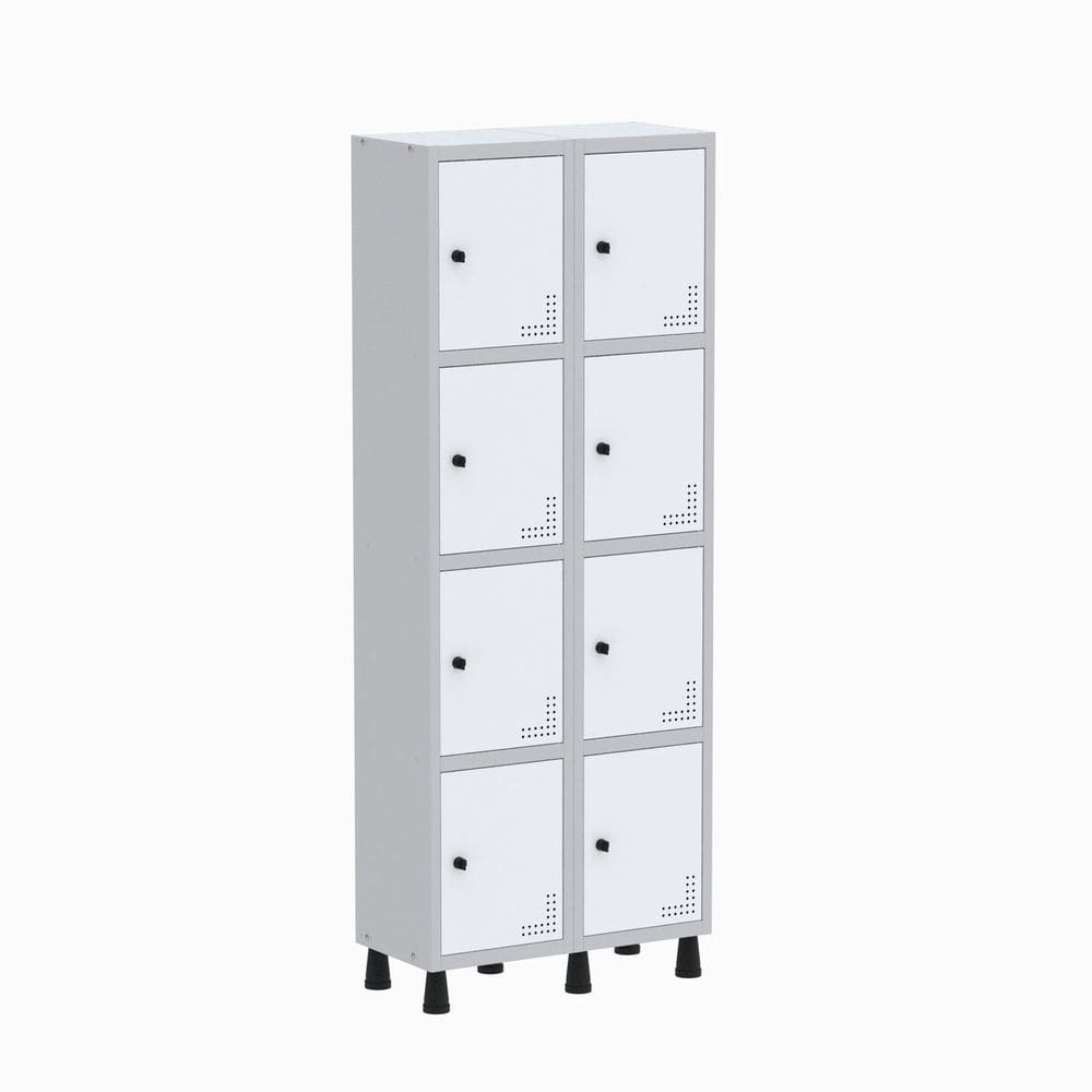 Roupeiro Aço Light 2v 08 Portas Gr302/8 Cinza/Branco