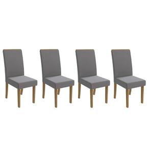 Cadeira Sala de Jantar 2CAD142FR Kit 4 Un Freijo/Veludo Titanio A050 - Kappesberg