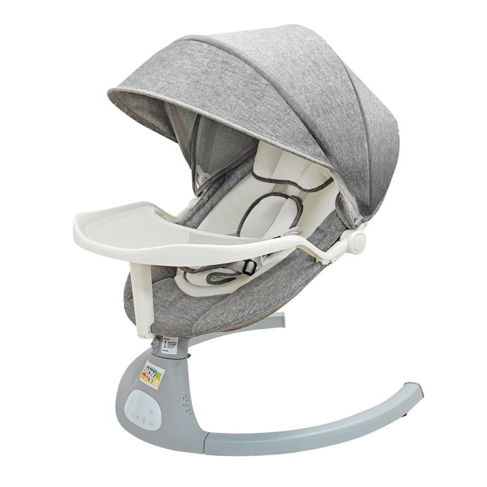 Cadeira De Balanço Para Bebês Infantil Musical Mobile Automatica Baby Style Cinza
