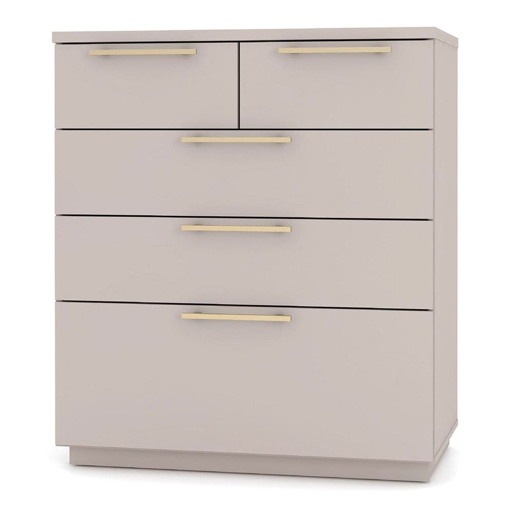 Cômoda para Quarto 5 Gavetas 90cm Dubai Alasca - VLR MÓVEIS