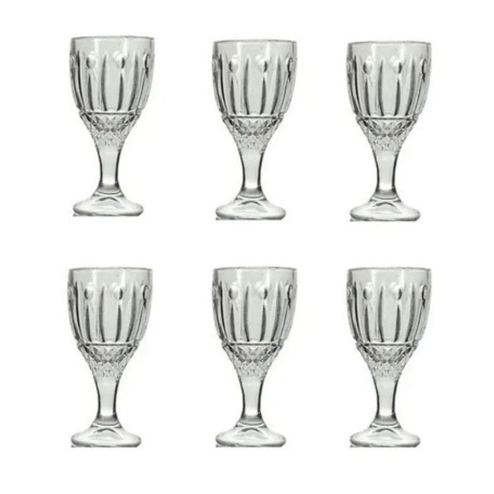 Jogo De Taça De Vidro Com 6 Peças Linha Sintra 95ml