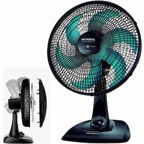 Ventilador De Mesa Mondial 6 Pás 140w Vsp-40-ap Preto -127v