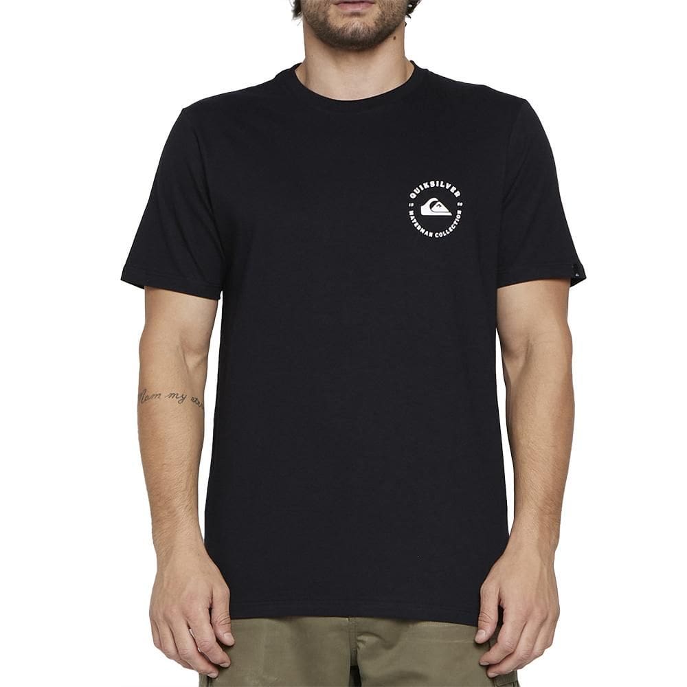 Camiseta Quiksilver A Proper Print SM25 Masculina Preto
