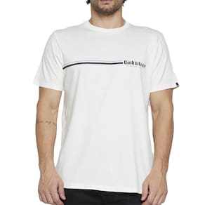 Camiseta Quiksilver Speed Stripe SM25 Masculina Show White