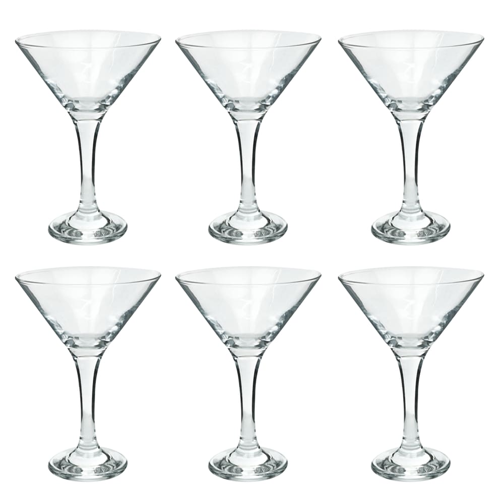 Jogo De 6 Taças Para Martini Vidro 175ml