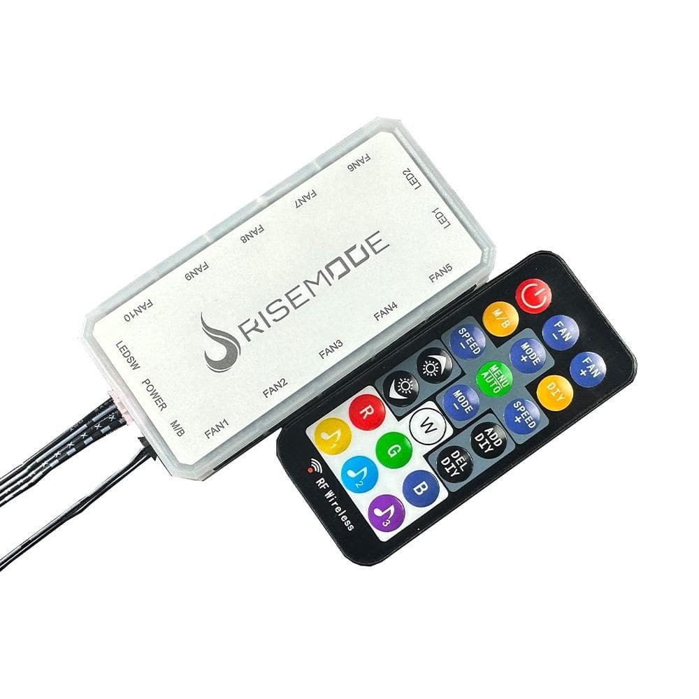 Controladora Gamer Para Cooler Rise Mode Sound ARGB 6P 10 Fans - RM-COS-ARGB