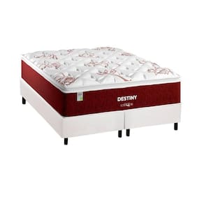 Conjunto Box King: Colchão Molas Plumatex Superlastic Destiny + Base CRC Courano White(193x203)